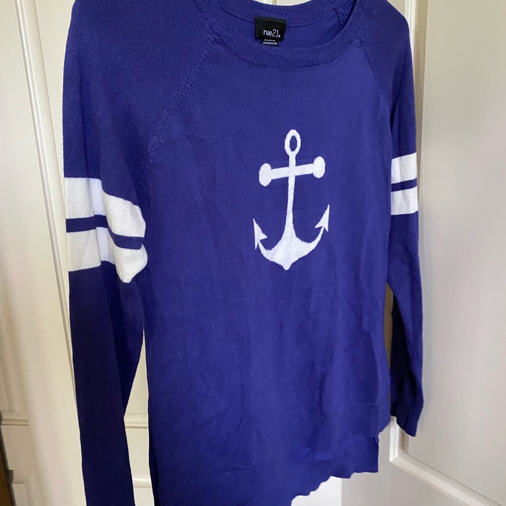 Purple Anchor Sweater